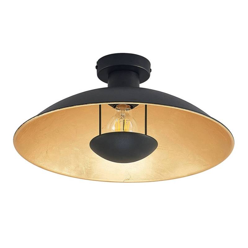 Lindby Deckenlampe Narisara 9627742 Modern in Schwarz aus Metall 1-flammig E27 Wohnzimmerleuchte von LINDBY