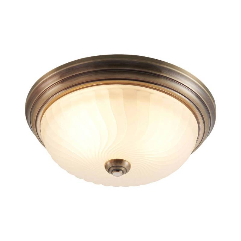 Lindby Deckenlampe Pakka 9626524 Retro Vintage Antik in Bronze 2-flammig E27 Wohnzimmerleuchte von LINDBY