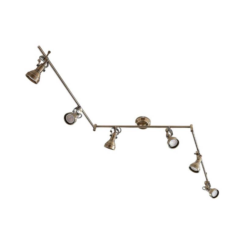Lindby Deckenlampe Perseas 9620247 Retro Vintage Antik in Bronze aus Metall 6-flammig GU10 Wohnzimmerleuchte Lindby Deckenlampe Perseas 9620247 Retro Vintage Antik in Bronze aus Metall 6-flammig GU10 Wohnzimmerleuchte von LINDBY