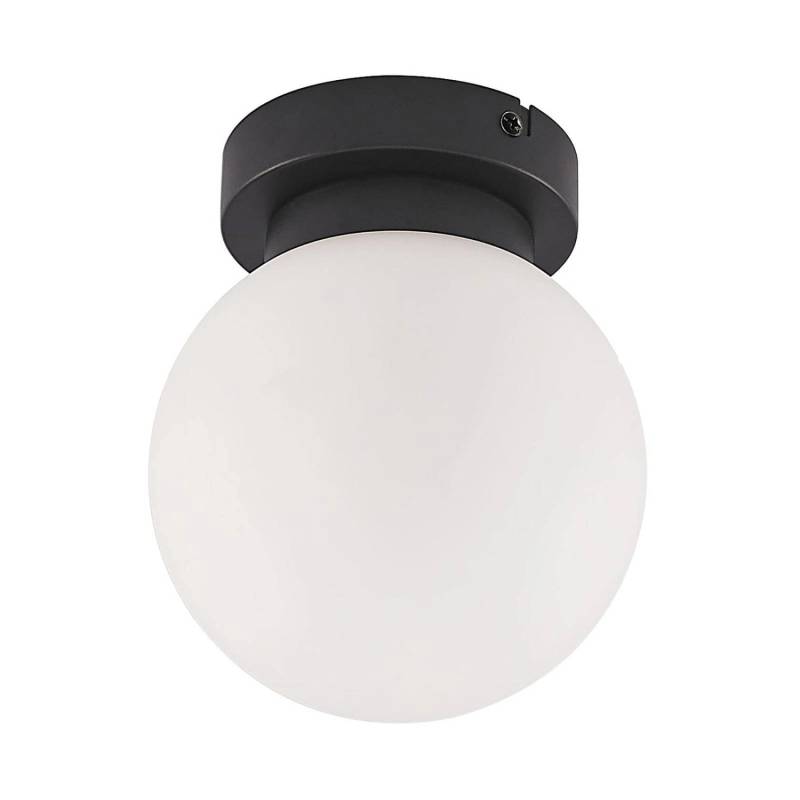 Lindby Deckenlampe Tavino 9628100 Spritzwassergeschützt Modern in Schwarz aus Metall 1-flammig E14 Wohnzimmerleuchte von LINDBY