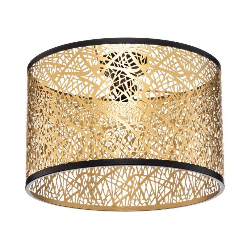 Lindby Deckenlampe Yonah 10012891 Landhaus Vintage Rustikal in Gold Messing aus Textil 1-flammig E27 Wohnzimmerleuchte Lindby Deckenlampe Yonah 10012891 Landhaus Vintage Rustikal in Gold Messing aus Textil 1-flammig E27 Wohnzimmerleuchte von LINDBY