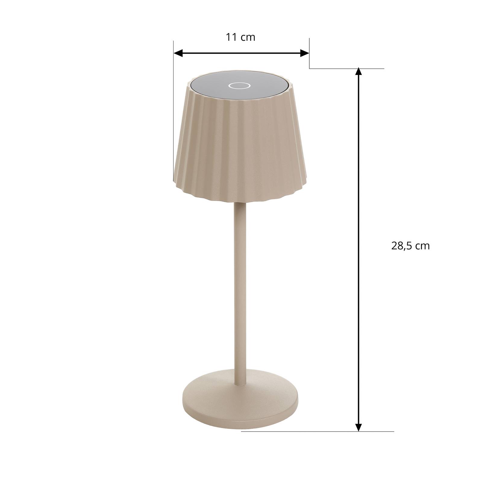 Lindby LED-Akku-Tischleuchte Esali, sandbeige, 2er-Set von LINDBY