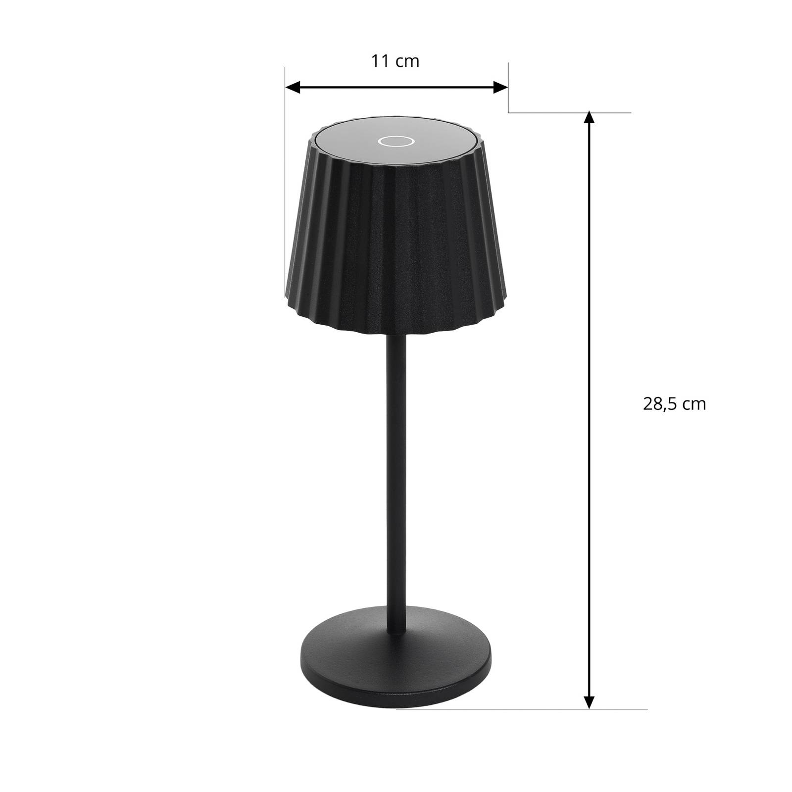 Lindby LED-Akku-Tischleuchte Esali, schwarz, 2er-Set von LINDBY