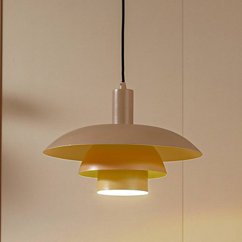 Lindby Hängeleuchte Elorri, beige, Ø 38 cm, Metall von LINDBY