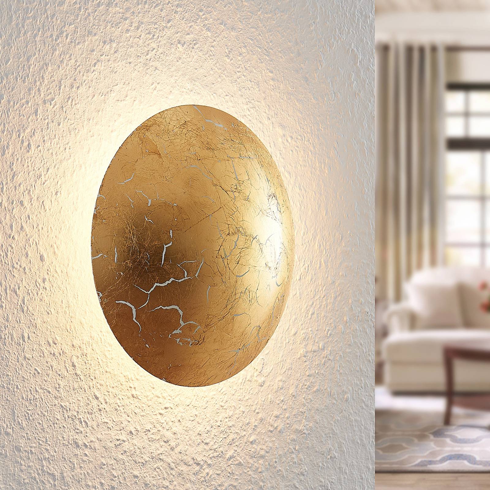 Lindby Illuma LED-Wandleuchte, gold von LINDBY