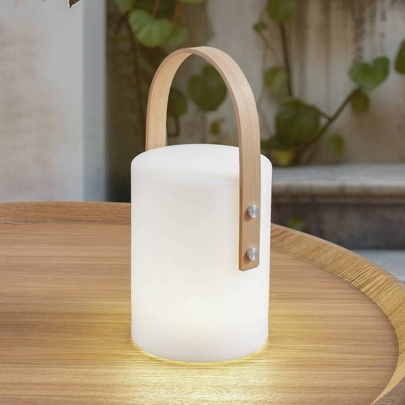 Lindby LED-Akku-Außentischleuchte Juria, weiß, CCT, IP44 von LINDBY