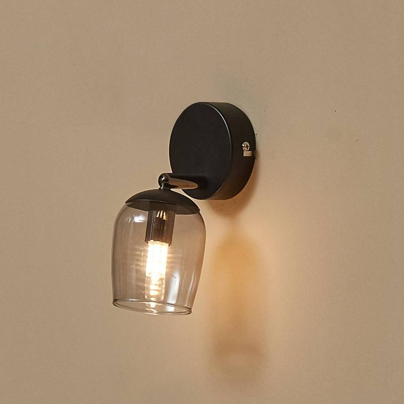 Lindby Spot Katjana, 1-flammig, 16,9 cm hoch, Rauchglas von LINDBY