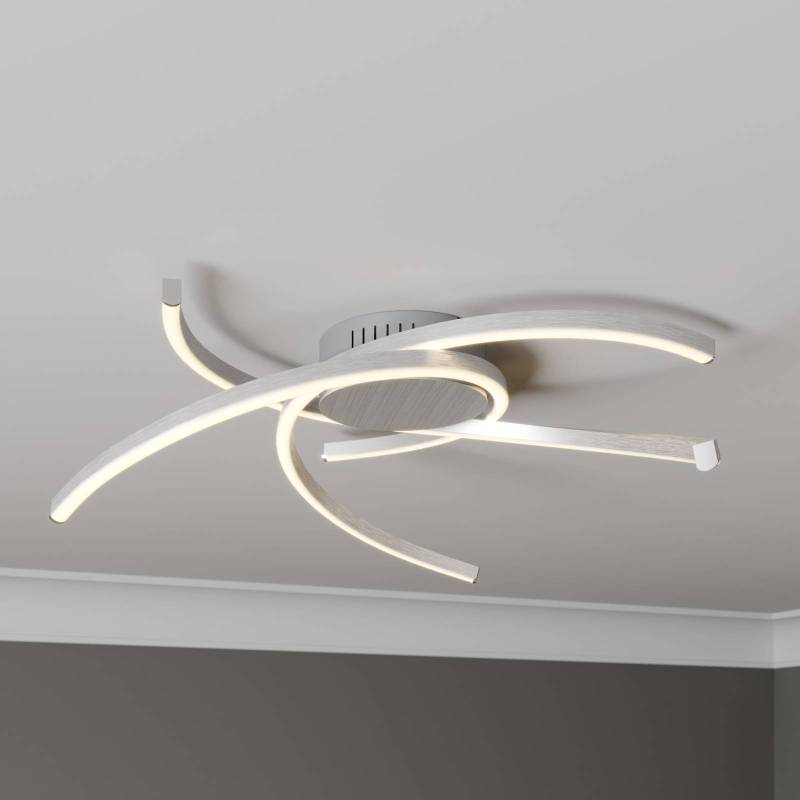 Lindby Katris LED-Deckenleuchte, 58 cm, alu von LINDBY