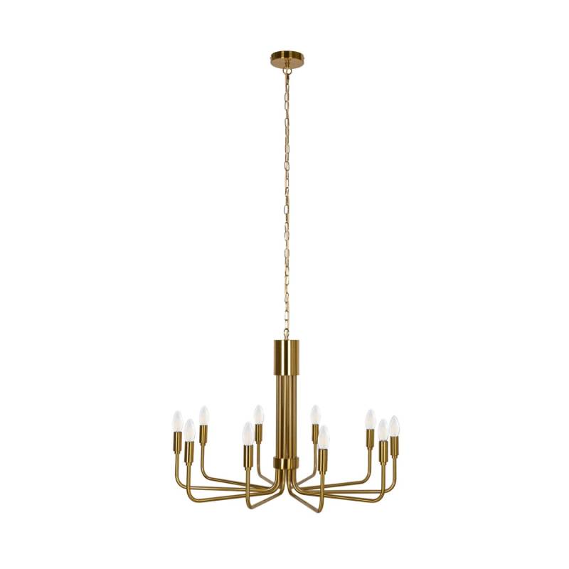 Lindby Kronleuchter Elanova 9639658 Retro Vintage Antik in Gold Messing aus Metall 10-flammig E14 Wohnzimmerleuchte Lindby Kronleuchter Elanova 9639658 Retro Vintage Antik in Gold Messing aus Metall 10-flammig E14 Wohnzimmerleuchte von LINDBY