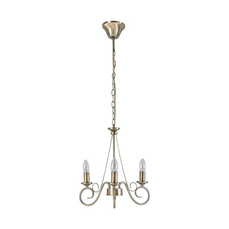 Lindby Kronleuchter Marnia 9621014 Retro Vintage Antik in Bronze aus Metall 3-flammig E14 Wohnzimmerleuchte Lindby Kronleuchter Marnia 9621014 Retro Vintage Antik in Bronze aus Metall 3-flammig E14 Wohnzimmerleuchte von LINDBY