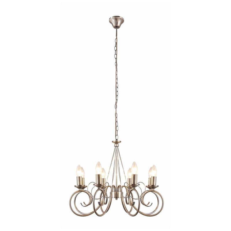 Lindby Kronleuchter Marnia 9621016 Retro Vintage Antik in Bronze aus Metall 8-flammig E14 Wohnzimmerleuchte Lindby Kronleuchter Marnia 9621016 Retro Vintage Antik in Bronze aus Metall 8-flammig E14 Wohnzimmerleuchte von LINDBY