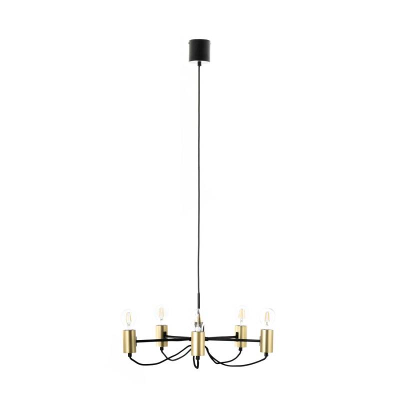 Lindby Kronleuchter Prospa 10001009 Modern in Schwarz aus Metall 5-flammig E27 Wohnzimmerleuchte Lindby Kronleuchter Prospa 10001009 Modern in Schwarz aus Metall 5-flammig E27 Wohnzimmerleuchte von LINDBY