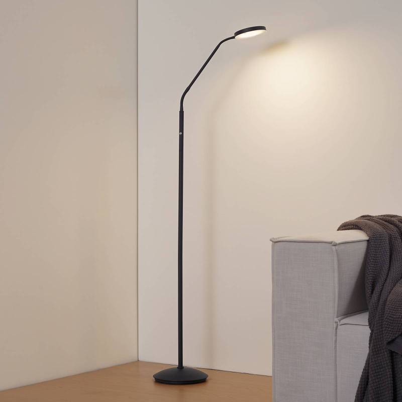 Lindby LED-Akku-Stehleuchte Elvyn, schwarz, verstellbar von LINDBY