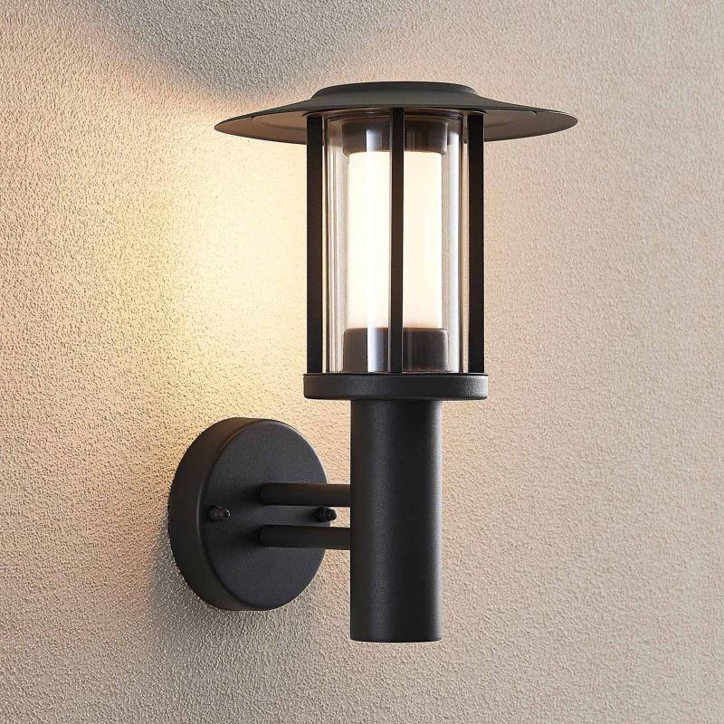 Lindby LED-Außenwandlampe Gregory, dunkelgrau, Metall, IP44 von LINDBY