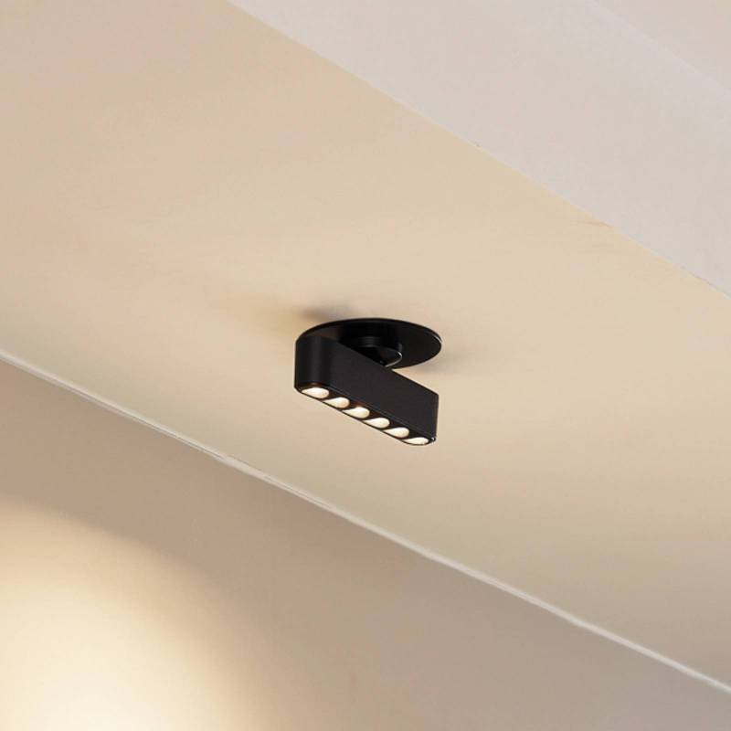 Lindby LED-Einbauleuchte Eldrin, schwarz, Lichtpunkte,13,1cm von LINDBY