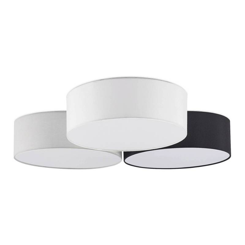 Lindby LED Deckenlampe Janita 8032568 Dimmbar Modern in Schwarz aus Textil 1-flammig Wohnzimmerleuchte von LINDBY