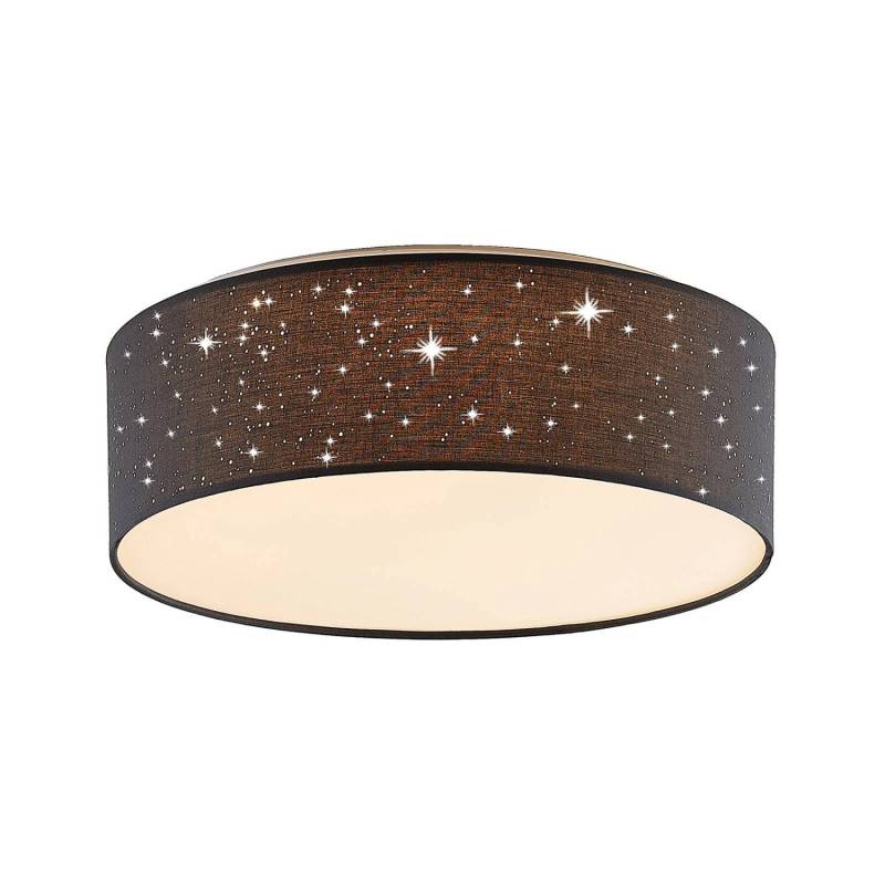 Lindby LED Deckenleuchte Ellamina 9945394 Modern in Alu aus Textil 1-flammig Wohnzimmerleuchte von LINDBY