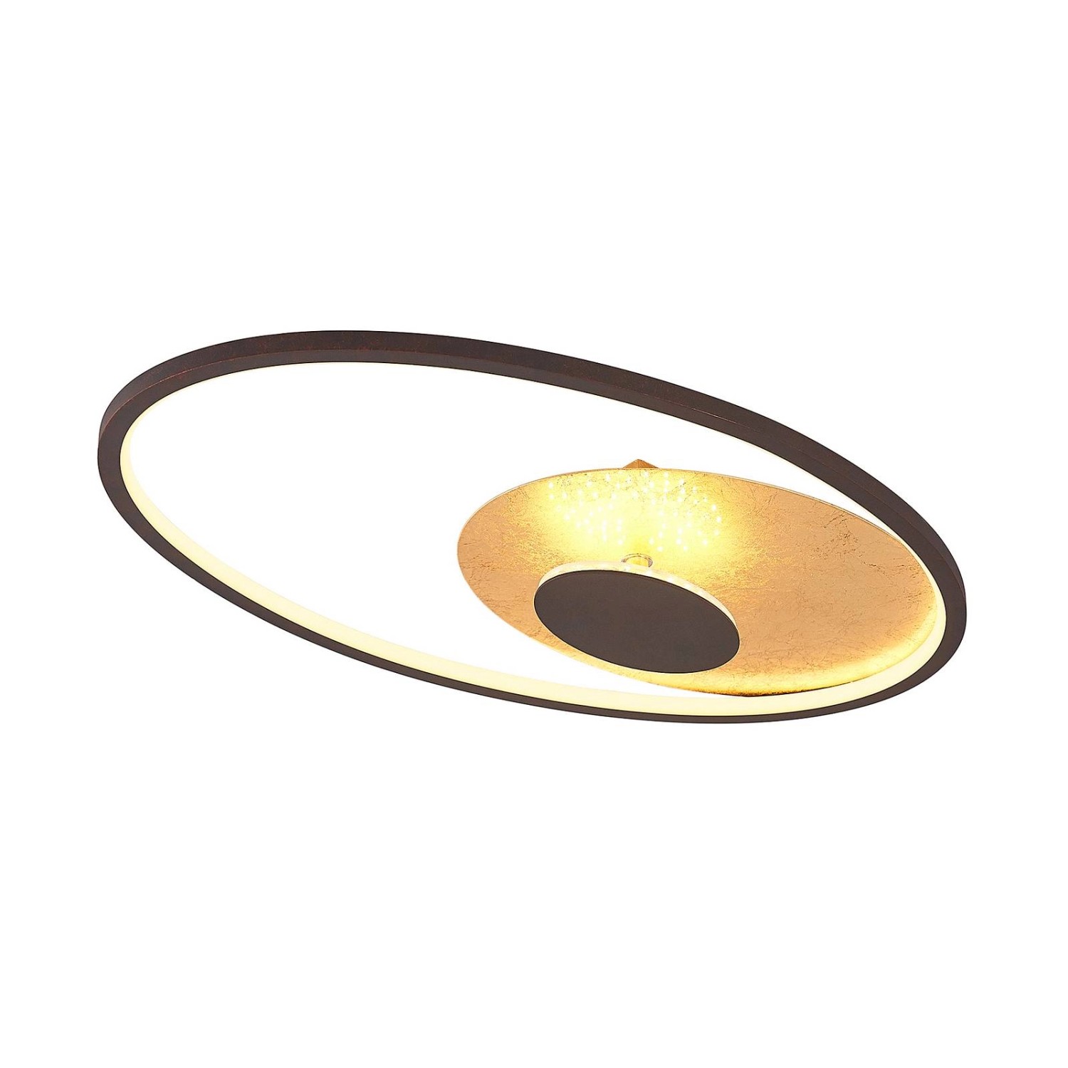 Lindby LED Deckenleuchte Feival 9639349 Dimmbar Modern in Braun aus Metall 1-flammig Wohnzimmerleuchte Lindby LED Deckenleuchte Feival 9639349 Dimmbar Modern in Braun aus Metall 1-flammig Wohnzimmerleuchte von LINDBY