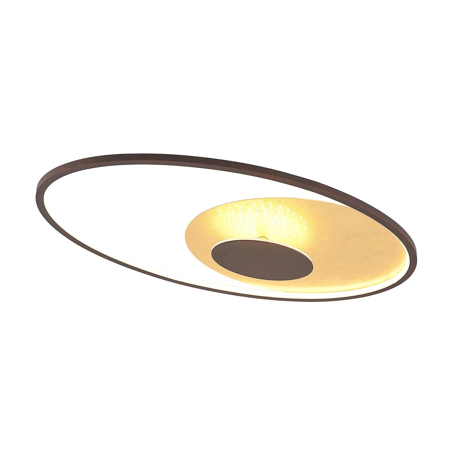 Lindby LED Deckenleuchte Feival 9639350 Dimmbar Modern in Braun aus Metall 1-flammig Wohnzimmerleuchte Lindby LED Deckenleuchte Feival 9639350 Dimmbar Modern in Braun aus Metall 1-flammig Wohnzimmerleuchte von LINDBY