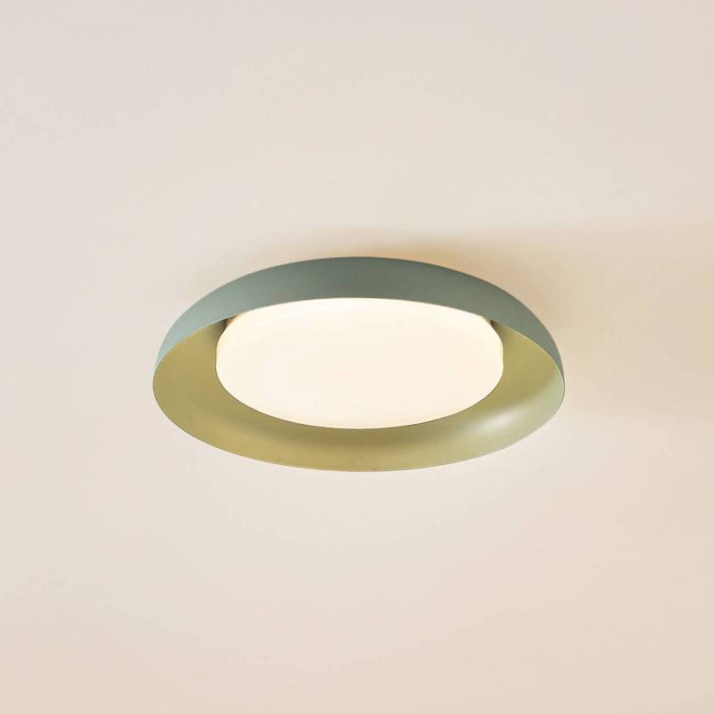 Lindby LED-Deckenleuchte Florie, grün, Metall, Ø 40 cm von LINDBY