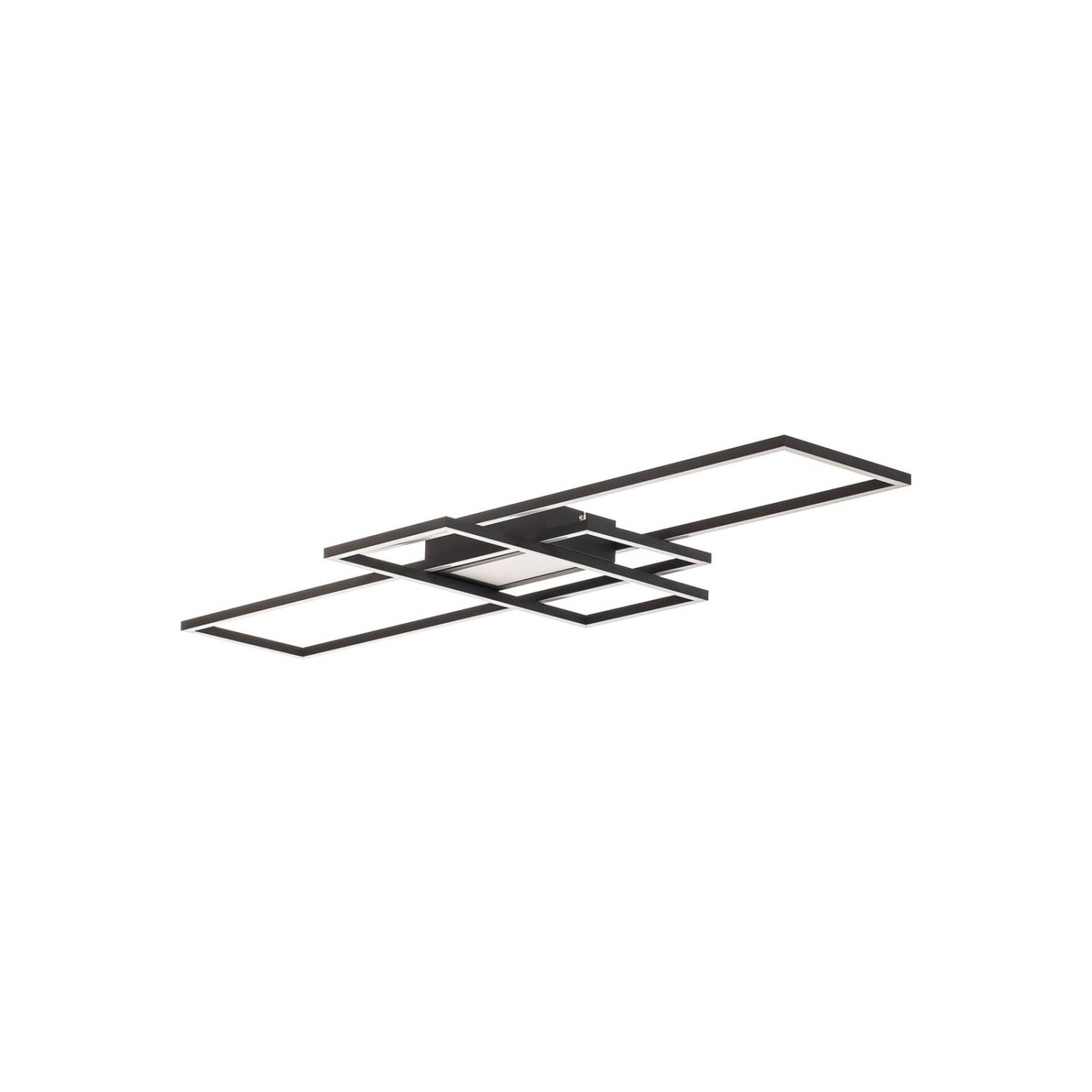 Lindby LED Deckenleuchte Ismera 8032374 Dimmbar mit Leselampe Modern in Schwarz aus Aluminium Wohnzimmerleuchte von LINDBY