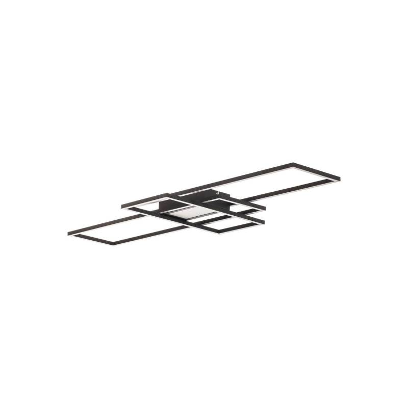Lindby LED Deckenleuchte Ismera 8032374 Dimmbar mit Leselampe Modern in Schwarz aus Aluminium Wohnzimmerleuchte von LINDBY
