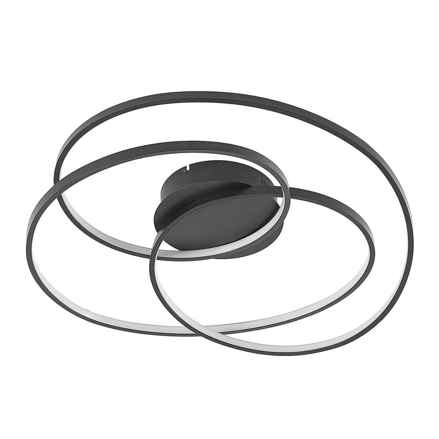 Lindby LED Deckenleuchte Kateryna 9639540 Dimmbar Modern in Schwarz 1-flammig Wohnzimmerleuchte von LINDBY