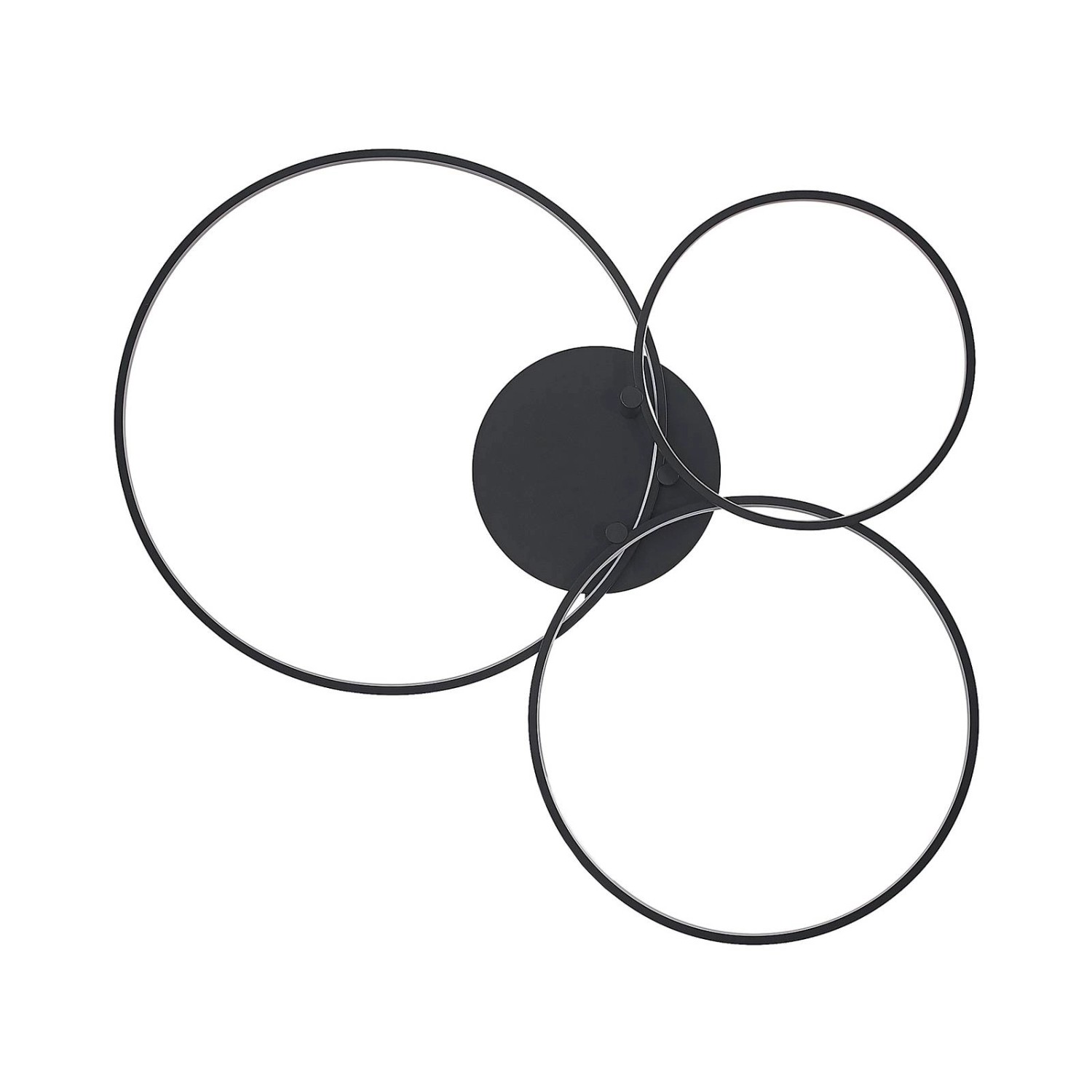 Lindby LED Deckenleuchte Rayk 9639506 Dimmbar Modern in Schwarz 1-flammig Wohnzimmerleuchte von LINDBY