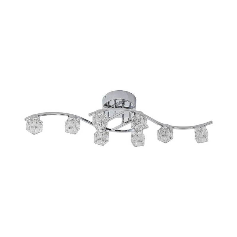 Lindby LED Deckenleuchte Yaro 9621973 Dimmbar Modern in Chrom aus Metall 8-flammig Wohnzimmerleuchte von LINDBY