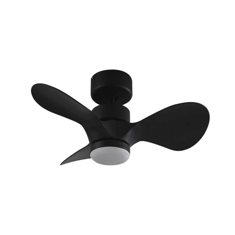 Lindby LED Deckenventilator mit Lampe Enon 10022110 Dimmbar Leselampe Modern in Schwarz aus Metall 1-flammig Wohnzimmerleuchte von LINDBY