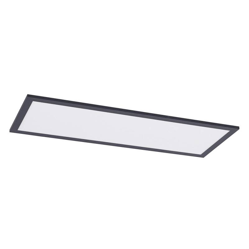 Lindby LED Panel Nelios 9956143 Dimmbar mit Leselampe Modern in Schwarz aus Aluminium 1-flammig Wohnzimmerleuchte von LINDBY