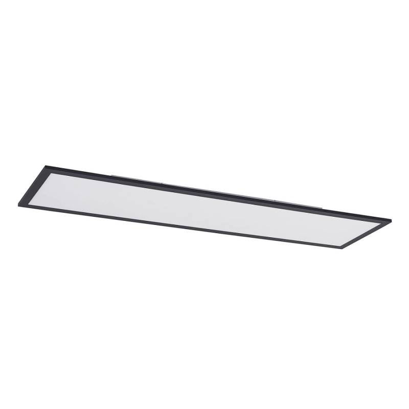 Lindby LED Panel Nelios 9956145 Dimmbar mit Leselampe Modern in Schwarz aus Aluminium 1-flammig Wohnzimmerleuchte von LINDBY