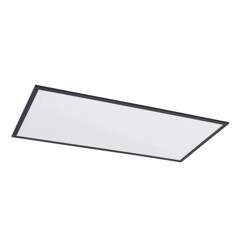 Lindby LED Panel Nelios 9956146 Dimmbar mit Leselampe Modern in Schwarz aus Aluminium 1-flammig Wohnzimmerleuchte von LINDBY