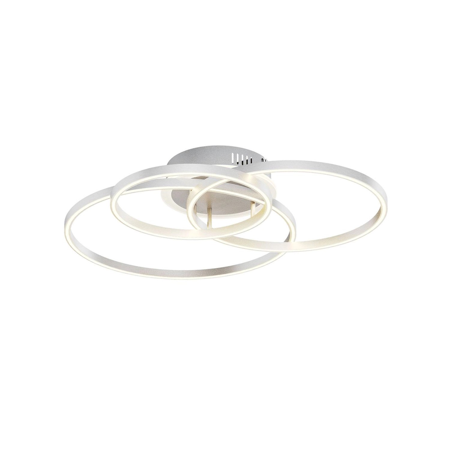 Lindby LED Smart Home Deckenlampe Tula 9985092 Dimmbar mit Leselampe Modern in Alu aus Aluminium 1-flammig Wohnzimmerleuchte von LINDBY