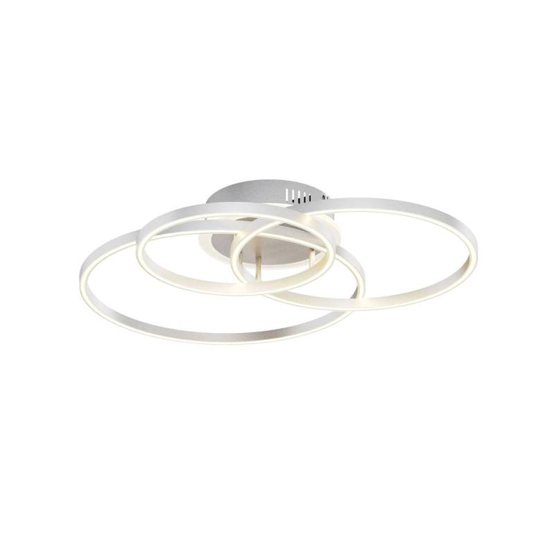 Lindby LED Smart Home Deckenlampe Tula 9985092 Dimmbar mit Leselampe Modern in Alu aus Aluminium 1-flammig Wohnzimmerleuchte von LINDBY