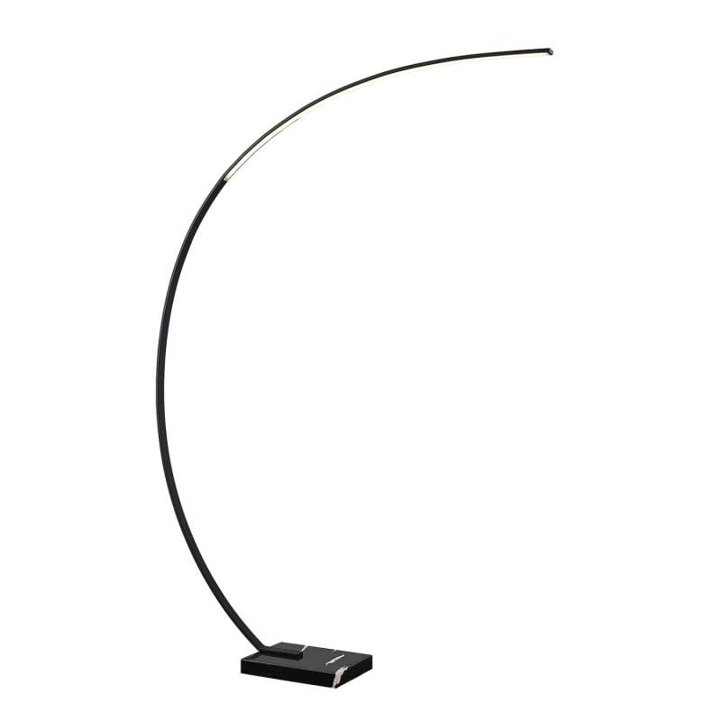 Lindby LED Stehlampe Bogenleuchte Kendra 9626561 Dimmbar Modern in Schwarz aus Metall 1-flammig Wohnzimmerleuchte von LINDBY