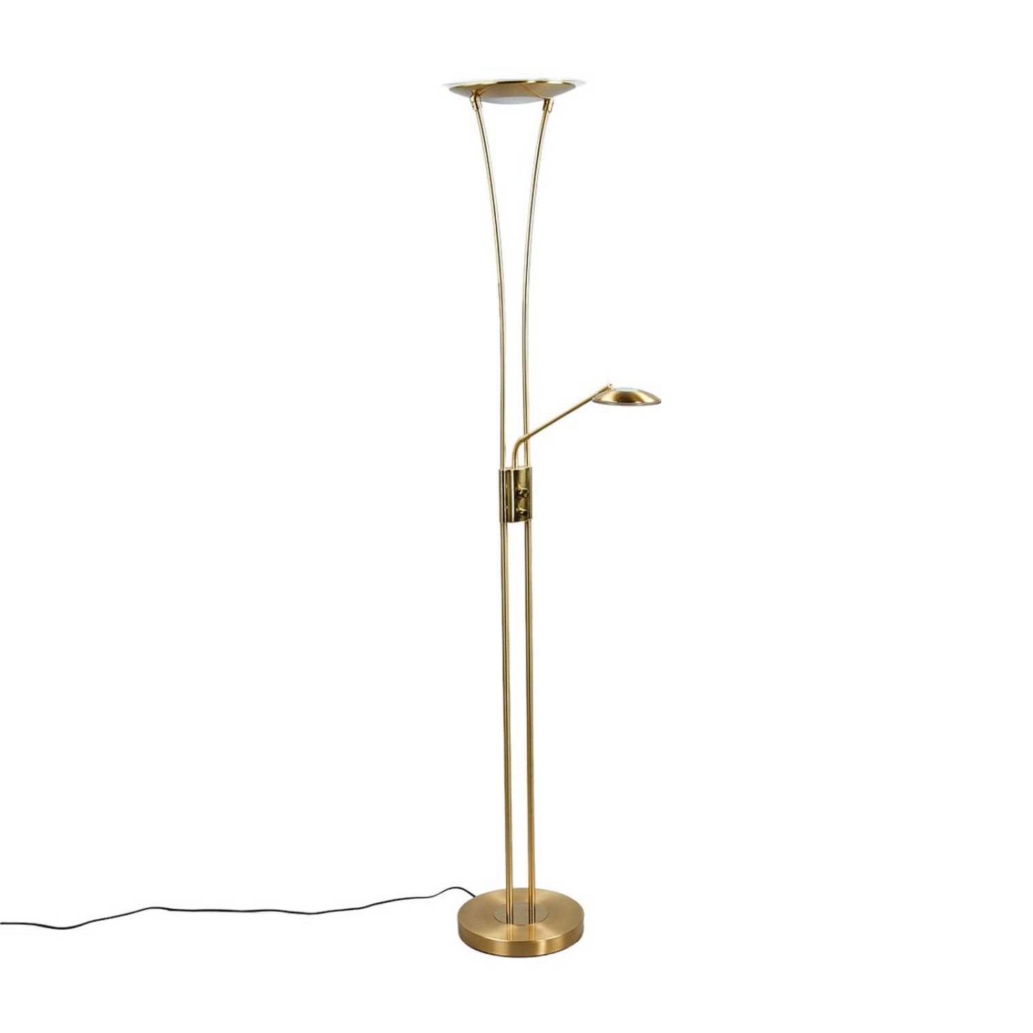 Lindby LED Stehlampe Eda 9945228 Dimmbar Modern in Gold Messing aus Metall 2-flammig Wohnzimmerleuchte Lindby LED Stehlampe Eda 9945228 Dimmbar Modern in Gold Messing aus Metall 2-flammig Wohnzimmerleuchte von LINDBY