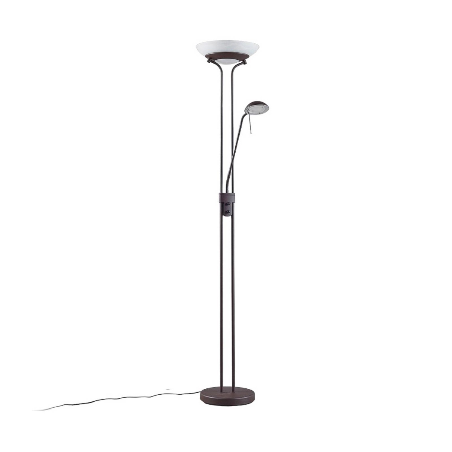 Lindby LED Stehlampe Yveta 9620912 Dimmbar Landhaus Vintage Rustikal in Braun aus Metall 2-flammig Wohnzimmerleuchte Lindby LED Stehlampe Yveta 9620912 Dimmbar Landhaus Vintage Rustikal in Braun aus Metall 2-flammig Wohnzimmerleuchte von LINDBY