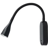 LED-Wandlampe Enna, schwarz, Schalter, USB-Anschluss - Schwarz - Lindby von LINDBY
