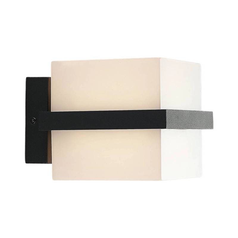 Lindby LED Wandleuchte Außen Auron 9630079 Spritzwassergeschützt Modern in Schwarz 2-flammig von LINDBY
