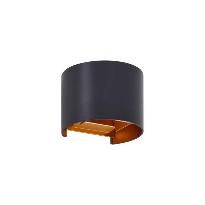 Lindby LED Wandleuchte Außen Nivar 10019780 Spritzwassergeschützt Modern in Schwarz aus Metall 1-flammig von LINDBY