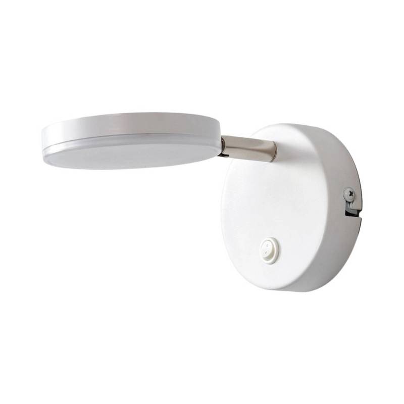 Lindby LED Wandleuchte Wandlampe Innen Milow 9643028 Modern in Weiß 1-flammig Wohnzimmerleuchte von LINDBY