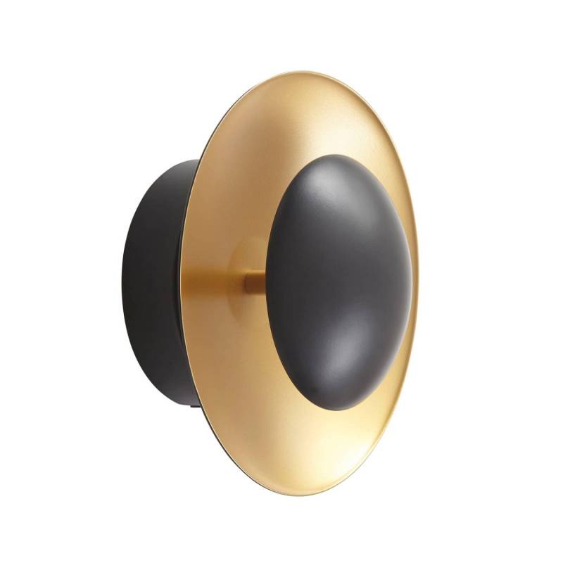 Lindby LED Wandleuchte Wandlampe Innen Tiama 10012960 Modern in Schwarz aus Metall 1-flammig Wohnzimmerleuchte von LINDBY