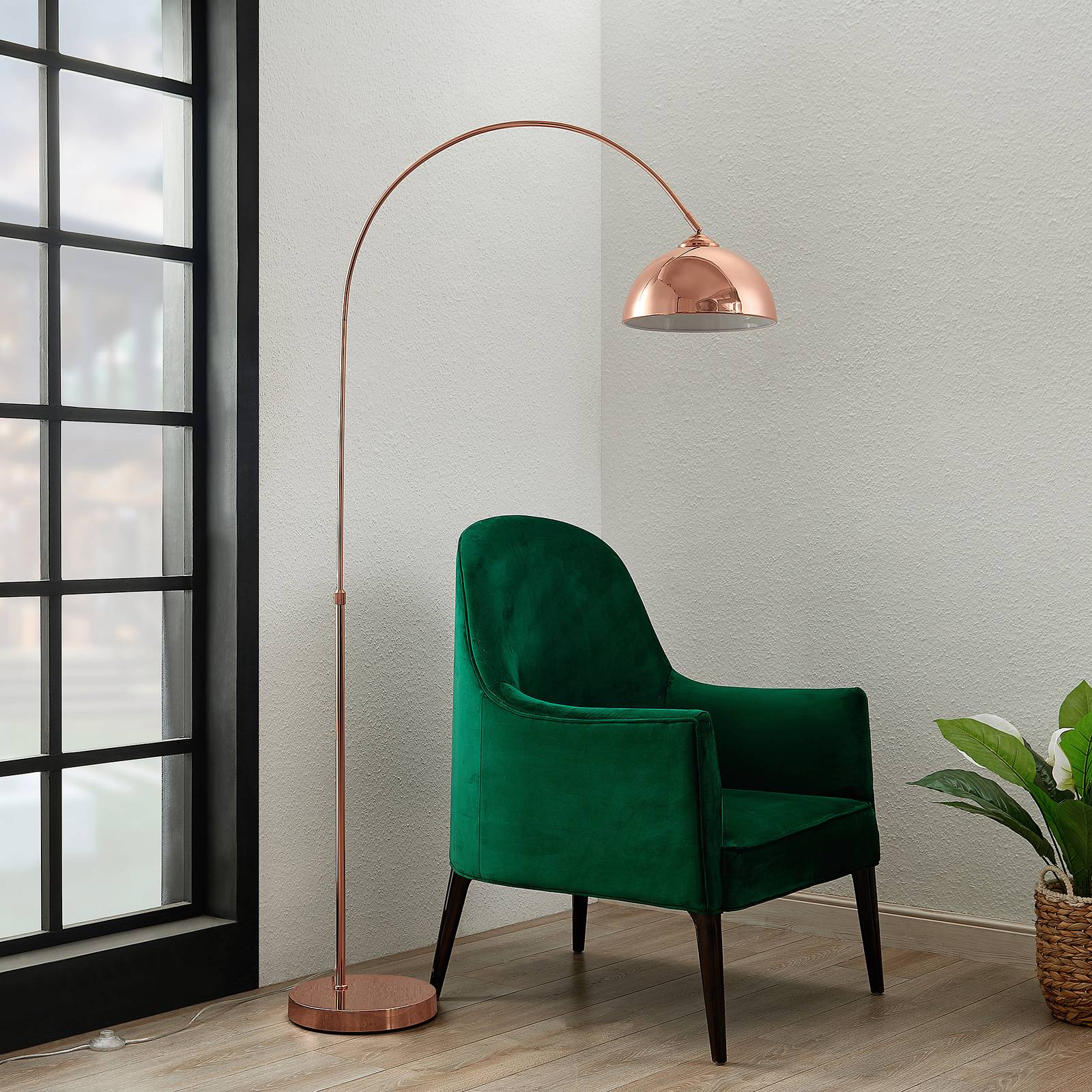 Lindby Bogenlampe Lennart, kupfer, höhenverstellbar, E27 Lindby Bogenlampe Lennart, kupfer, höhenverstellbar, E27 von LINDBY