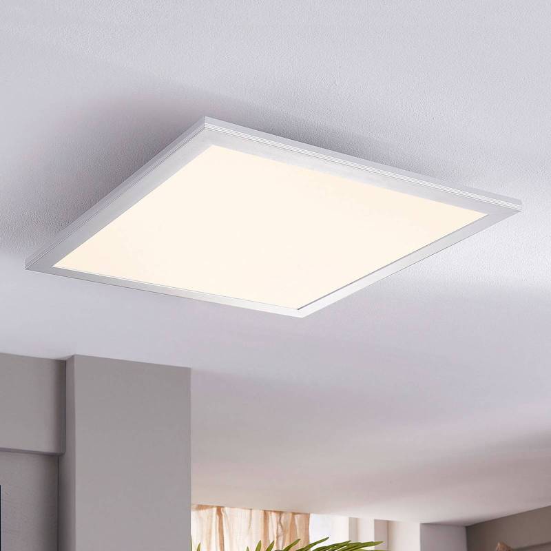 Lindby LED-Panel Livel, 2er-Set, 4.000 K, 40 x 40 cm, silber von LINDBY