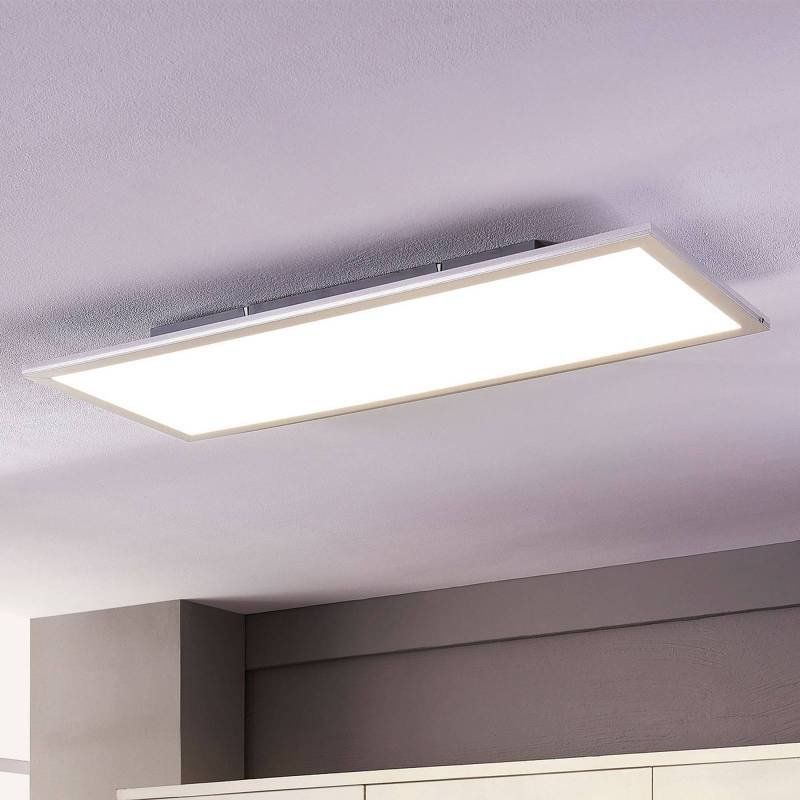 Lindby LED-Panel Livel, 2er-Set, 4.000 K, 80 x 30 cm, silber von LINDBY
