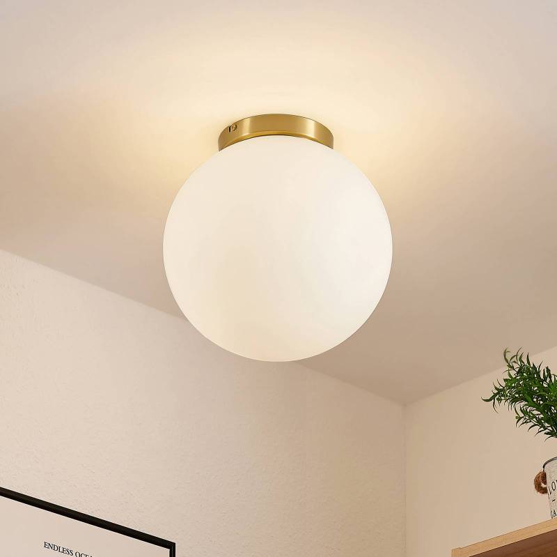 Lindby Meriala Deckenleuchte messing, Glas Ø 30cm von LINDBY