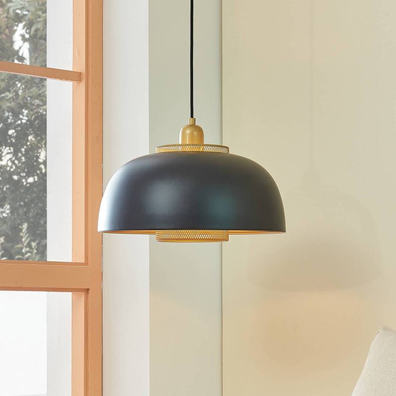 Lindby Miraca Pendelleuchte in Schwarz und Gold von LINDBY