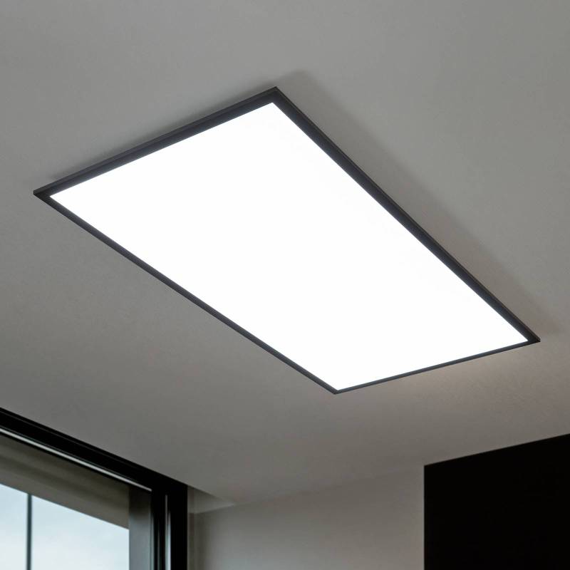 Lindby LED-Panel Nelios, 120 x 60 cm, CCT, schwarz, Metall Lindby LED-Panel Nelios, 120 x 60 cm, CCT, schwarz, Metall von LINDBY