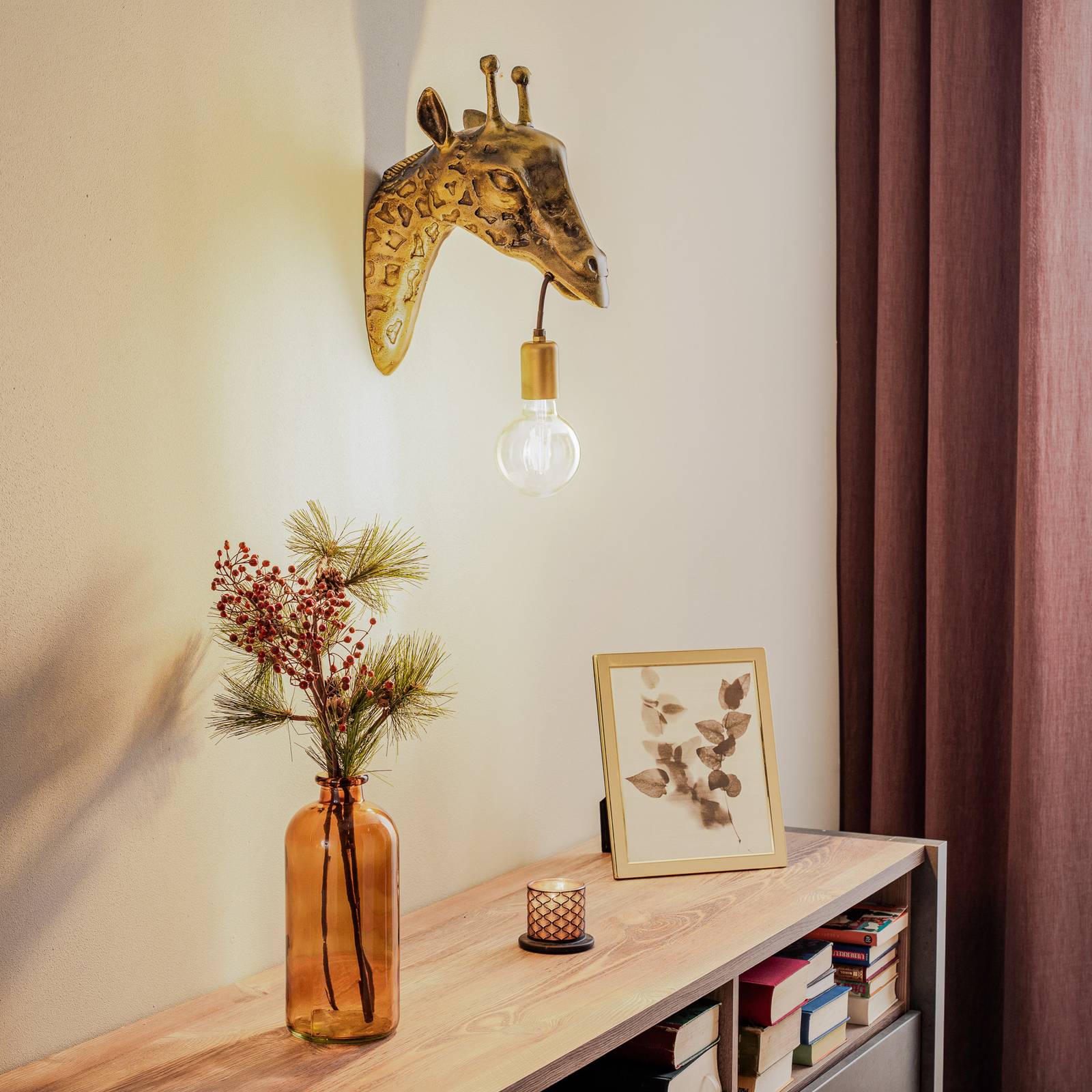 Lindby Nirvathia Wandleuchte Giraffe Metall von LINDBY